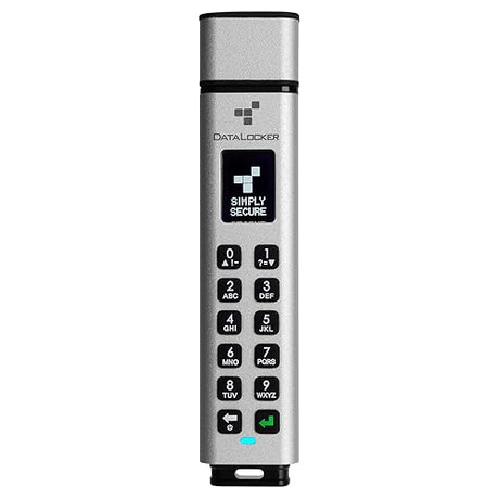 DataLocker Sentry K350 256GB Encrypted USB Flash Drive Keypad, Easy Screen Guided Setup AES 256, TAA Compliant Ruggedized Mil-Std 810-G, IP68 OS Independent, USB-A, FIPS 140-3 Level 3 Pending