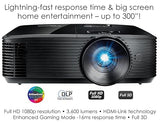 Optoma HD146X High Performance Projector for Movies & Gaming | Bright 3600 Lumens | DLP Single Chip Design | Enhanced Gaming Mode 16ms Response Time HD146X (Latest, Standard Throw, Lamp, 3600 Lm)