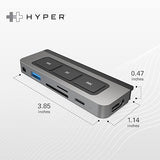 HyperDrive USB C Hub with iPad Media Player Shortcut Buttons, includes HDMI 4K60Hz, USB-C 5Gbps, USB-A 5Gbps, MicroSD/SD Card Reader, 3.5mm Headphone Jack , Endless Entertainment for iPad Pro Air Mini