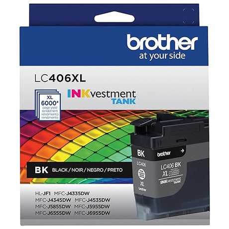 Brother LC406XLBKS High Yield Black Ink Cartridge