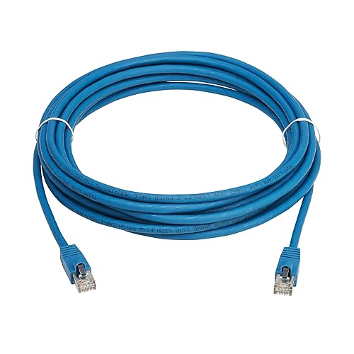 Tripp Lite Cat8 40G PoE Shielded Ethernet Cable, 32.8 Feet / 10 Meters, Flame-Resistant LSZH Jacket, Power Over Ethernet, Snagless RJ45, SSTP, Male-to-Male, Blue, (N272L-F10M-BL)
