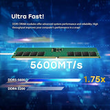 Transcend 48GB DDR5 5600 U-DIMM 2Rx8 1.1V, RAM, Desktop Memory Module - JM5600ALE-48G