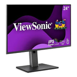 ViewSonic VG2451 24 Inch IPS 1080p Ergonomic Monitor with Full Adjustability, 100Hz, 4-Port USB Hub, HDMI, DisplayPort, and USB C Inputs for Home and Office