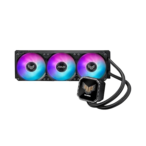 ASUS TUF Gaming LC III 360 ARGB LCD with pre-Installed & Integrated Triple Fans Designed for high Airflow and Static Pressure; 2.8 LCD for Hardware Monitoring, Custom GIFS and MP4 Video Clips