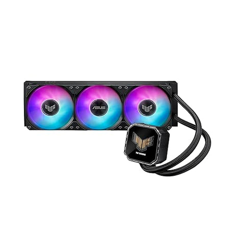 ASUS TUF Gaming LC III 360 ARGB LCD with pre-Installed & Integrated Triple Fans Designed for high Airflow and Static Pressure; 2.8 LCD for Hardware Monitoring, Custom GIFS and MP4 Video Clips