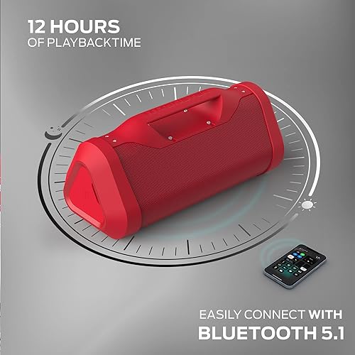 Monster Blaster 3.0 Portable Speaker, 120W Wireless Bluetooth Speaker, IPX5 Rechargeable Waterproof Bluetooth Speaker with USB Charge Out & Aux Input