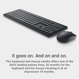 Dell KM3322W Keyboard and Mouse - Black KM3322W Black