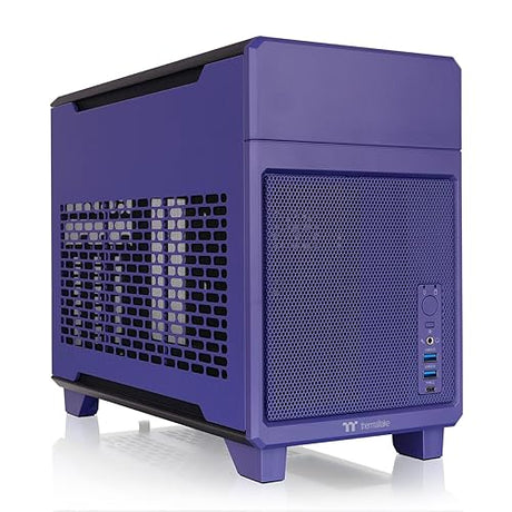 Thermaltake TR100 SFF Chassis; mITX Support; 18.9 Liters; PCIe 4.0 Riser Cable Included; 360mm GPU Clearance; 280mm Radiator Support; Removable PCIe Bracket; Future Dusk; CA-11A-00SNNN-00