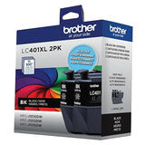 Brother High Yield Black Ink Cartridge 2pk For Mfc-j1010dw Mfc-j1170dw