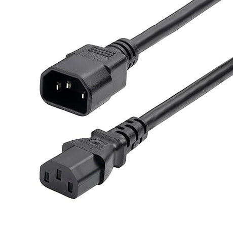 StarTech.com 6ft (1.8m) Power Extension Cord, IEC 60320 C14 to C13 PDU Power Cord, 13A 250V, 16AWG, AC Power Cable for PDU/Power Supply - UL Listed Components (8714-6600-POWER-CORD)