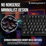 Das Keyboard Prime 13 Mark II Backlit Wired Mechanical Keyboard, Cherry MX2A Red Mechanical Switches, Clean White LED Backlit Keys, USB Pass-Through, Aluminum Top Panel (104 Keys, Black) Cherry MX2A Red Switches Prime 13