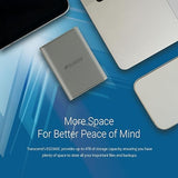 Transcend 4TB, External Solild State Drive, Portable SSD, Compatible w/iPhone 4K ProRes, Up to 2000 MB/s,Type C - TS4TESD360C