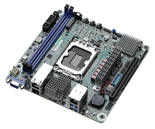 ASRock Rack Server Motherboard EC266D2I-2T/AQC Mini-ITX 2X 10GLan Single Socket V1 (LGA 1700) Intel Xeon E-2400 Series