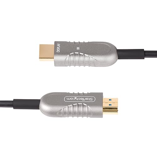 StarTech.com 30ft (9.1m) HDMI 2.1 Hybrid Active Optical Cable (AOC), CMP Plenum, 8K 60Hz, Ultra High Speed HDMI 2.1/2.0 Cable