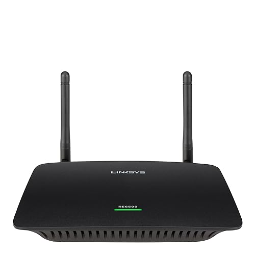 Linksys RE6500: AC1200, Dual-Band Wi-Fi Extender, Internet Booster, 4 Gigabit Ethernet Ports, Uninterrupted Streaming and Gaming (Black) AC1200 (Speed) RE6500 - 2,000 Sq. FT - 1200 Mbps