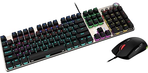 MSI Forge GK310 Combo RED US - Gaming RGB Mechanical Keyboard & Forge Mouse Set, Anti-Ghosting, 7200 DPI Optical Sensor