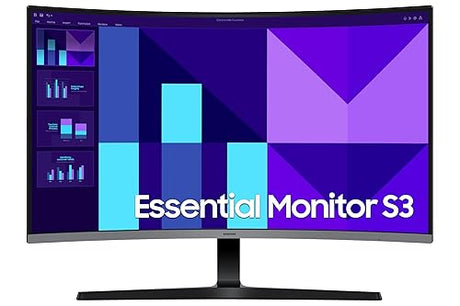 Samsung 32-inch FHD Black Curved Screen Monitor with 100 Hz Refresh Rate, Game Mode, Eye Saver Mode, Multiple connectivity - (LS32D390GANXZA) [Canada Version](2025)
