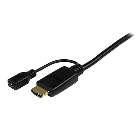 StarTech.com HDMI to VGA Cable - 3 ft / 1m - 1080p - 1920 x 1200 - Active HDMI Cable - Monitor Cable - Computer Cable (HD2VGAMM3) Black HDMI to VGA Cable - 3ft Cable