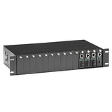 Black Box MED Conv Chassis 14-Slot, 2U, Rackmount, Dual PWR SUP