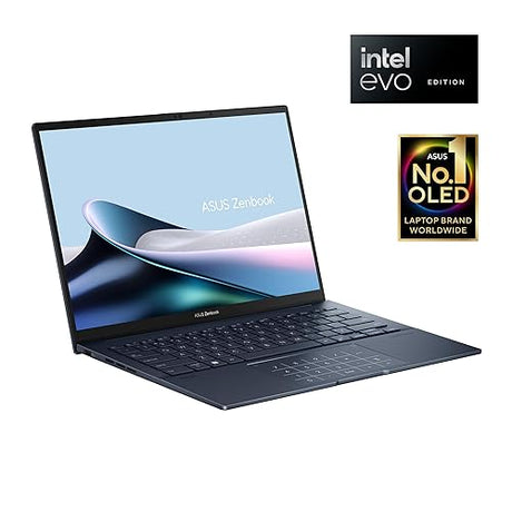 ASUS ZenBook 14 OLED Laptop, AI Ready, 14” 3K OLED Touch Display, Intel® Core™ Ultra 5 125H CPU, Intel® Arc™ Graphics, 16GB RAM, 512GB PCIe SSD, Windows 11 Home, Ponder Blue, UX3405MA-DS51T-CA