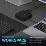 VisionTek VT1200DL Universal Dual 4K DisplayLink Docking Station – 2X HDMI, 2X DisplayPort, 100W Power Passthrough, USB-A, USB-C, Audio, Ethernet – Compatible with Windows, macOS, ChromeOS