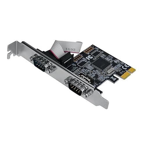 SIIG Legacy and Beyond Series 2 Port (Dual) Serial/RS-232 PCIe Card with 16C550 UART dual serial port