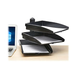 Tripp Lite 3-Tray Desk Organizer with Clamp Screw Attachment, 8.5 x 11 Document Sized Swivel Tray Shelf, Easy Assembly, TAA Compliant, 5-Year Warranty (DDR811TRAYTAA)