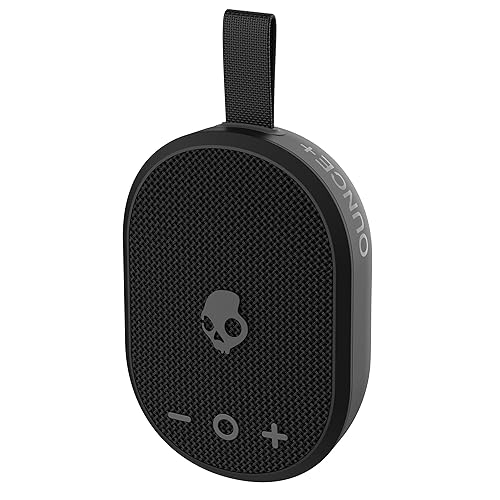 Skullcandy Ounce+ Wireless Bluetooth Speaker - IPX7 Waterproof Mini Portable Speaker with 16 Hour Battery, True Wireless Stereo, and Ballistic Nylon Carry Strap Black