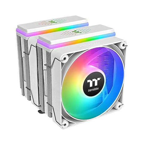 Thermaltake ASTRIA 600 ARGB CPU Cooler; 6 Copper Heat Pipes; 2x120mm PWM Fans; 500~1800RPM; Dual Tower; Intel/AMD; 265W TDP; White; CL-P139-CA12SW-A