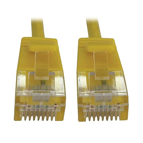 Tripp Lite Cat6a 10G Ethernet Cable, Snagless Molded Slim UTP Network Patch Cable (RJ45 M/M), Yellow, 6 Feet / 1.83 Meters, Manufacturer's Warranty (N261-S06-YW)