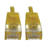Tripp Lite Cat6a 10G Ethernet Cable, Snagless Molded Slim UTP Network Patch Cable (RJ45 M/M), Yellow, 6 Feet / 1.83 Meters, Manufacturer's Warranty (N261-S06-YW)