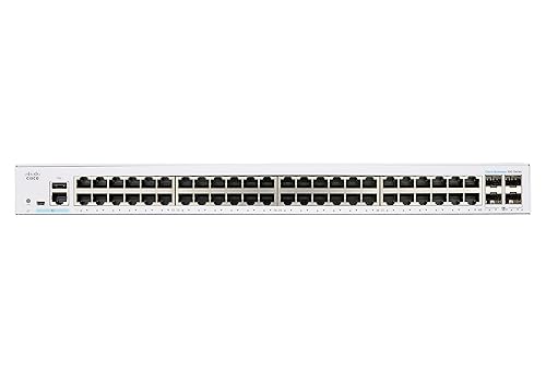 Cisco Business CBS350-48T-4G Managed Switch | 48 Port GE | 4x1G SFP |  Limited Lifetime Protection (CBS350-48T-4G) Switch 48-port GE / 4 x GE  uplinks