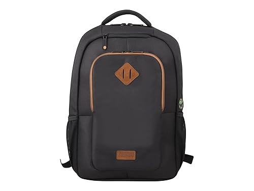 URBAN FACTORY Eco Backpack, up to 15.6 inch Multifunctional Business Computer Laptop Backpack Unisex Spacious Laptop Backpack for Women and Men, Universal r-PET Fabric Backpack for Notebook