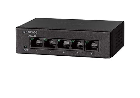 Cisco SF110D-05 Unmanaged Switch, 5 Ports 10/100, Limited Lifetime Protection (SF110D-05-NA)