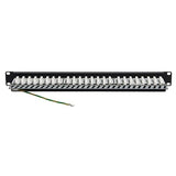 Tripp Lite RJ45 Patch Panel, Cat5e/Cat6 Patch Panel, 24 Port Patch Panel, Shielded, Krone IDC, 0.5U Rack Mount, 568B, TAA Compliant (N252-024-SH-K) 24 Port 568B