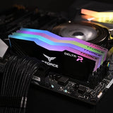 TEAMGROUP T-Force Delta RGB DDR4 16GB (2x8GB) 3600MHz (PC4-28800) CL18 Desktop Gaming Memory Module Ram TF3D416G3600HC18JDC01 - Black 2x8gb 3600 CL18-22-22-42 DDR4 3600MHz 18-22-22-42 black DDR4