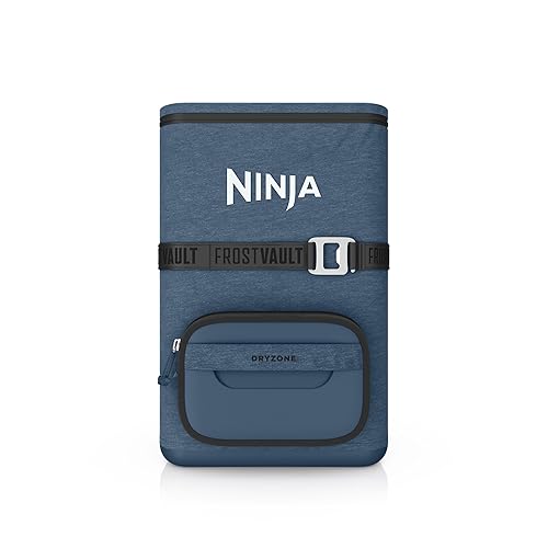 Ninja FrostVault Go 36-Can Backpack Soft Cooler with Cold Dry Zone Storage, Lightweight for Carrying, Premium Insulated Cooler, Ice for Hours, Lakeshore Blue, FF136CNV (Canadian Version)