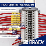 Brady M21-187-C-342 7' Length, 0.187 Width, B-342 Permasleeve Heat-Shrink Polyolefin, Black on White Color PermaSleeve Markers for BMP 21 Mobile Printer and IDPAL 0.187x7' Black Cartridge