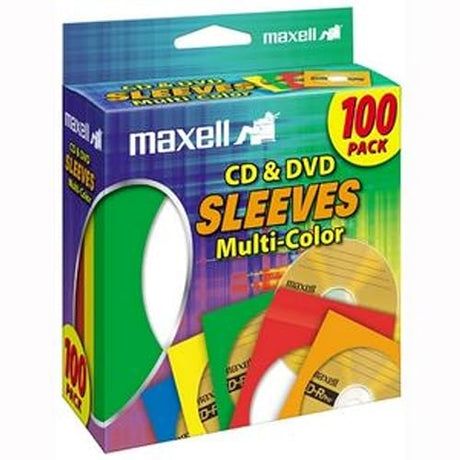 Maxell 190132 CD403 CD/DVD Storage Sleeves, 100pk
