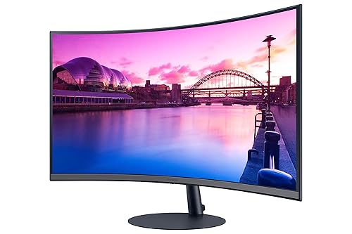 SAMSUNG 27-Inch S39C Series FHD Curved Gaming Monitor, 75Hz, AMD FreeSync, Game Mode, Advanced Eye Comfort, Frameless Display, Built in Speakers, Slim Metal Stand, LS27C394EANXGO, 2023, Black