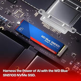 SANDISK 4TB WD Blue SN5100 NVMe SSD - M.2 2280, PCIe Gen 4.0, Internal Solid State Drive - Read Speeds Up to 6,900MB/s, Upgrade Storage for PC/Laptops - WDS400T5B0E