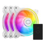 Cooler Master MasterFan MF120 Halo² White 3in1 PC Case|Liquid Cooler|Air Cooler Fan, Dual Loop Gen 2 ARGB LEDs Rings, Dynamic PWM 120mm 2,050 RPM, Air Balance Blades, Hybrid Frame (MFL-B2DW-213P2-R2)