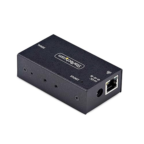 StarTech.com 1-Port Serial to Ethernet Adapter, IP Serial Device Server for Remote RS232 Devices, Wall/DIN Rail, LAN to DB9