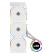 Lian Li Hydroshift II 360 TL RGB Liquid CPU Cooler - 360mm AIO - 3X 120 RGB Fans - 2.1” IPS LCD Screen - 3 Control Mode - Flexible Tubes Clamp - LGA 1851/1700, AMD AM5/AM4 - White (HS2LCD36TW)