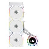 Lian Li Hydroshift II 360 TL RGB Liquid CPU Cooler - 360mm AIO - 3X 120 RGB Fans - 2.1” IPS LCD Screen - 3 Control Mode - Flexible Tubes Clamp - LGA 1851/1700, AMD AM5/AM4 - White (HS2LCD36TW)