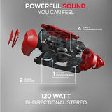 Monster Blaster 3.0 Portable Speaker, 120W Wireless Bluetooth Speaker, IPX5 Rechargeable Waterproof Bluetooth Speaker with USB Charge Out & Aux Input