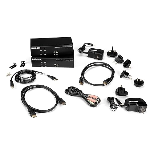 Black Box KVM Extender Over CATx - 4K, DH, HDMI, USB 2.0, Serial, Audio