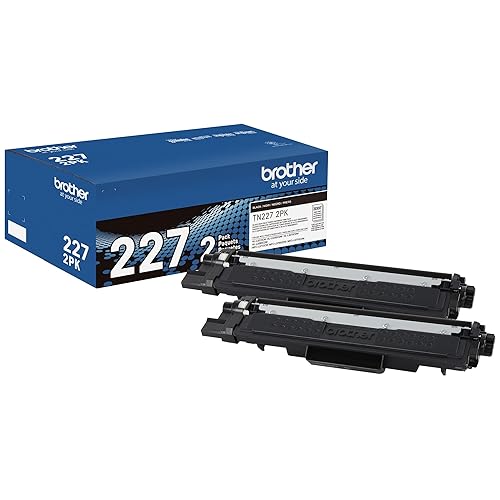 Brother Genuine TN227 2pk High-Yield Black Toner Cartridge Multipack TN2272PK Toner