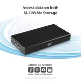 Vantec NexStar SX, USB 3.2 Gen2x2 (20Gbps), Dual M.2 NVMe Enclosure, USB C (NST-262C3)