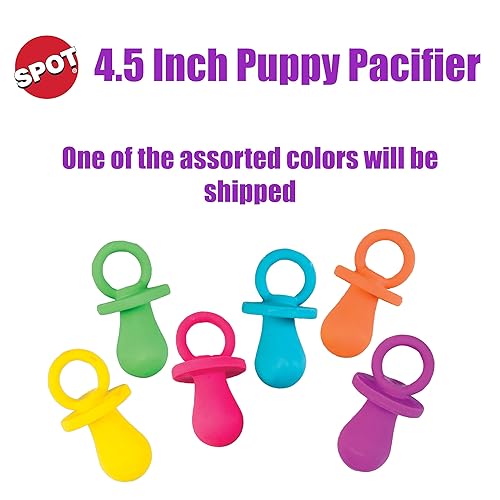 Ethical Puppy Pacifier 4-Inch Latex Dog Toy, Colors May Vary